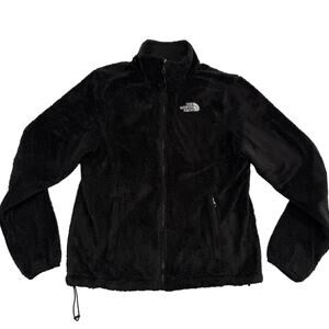 North Face Jacket Womens Small Black Fuzzy Full Zip Fleece Outdoors